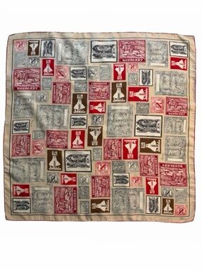 Burberry | Knight Stamp Silk Scarf | Rare | Vintage